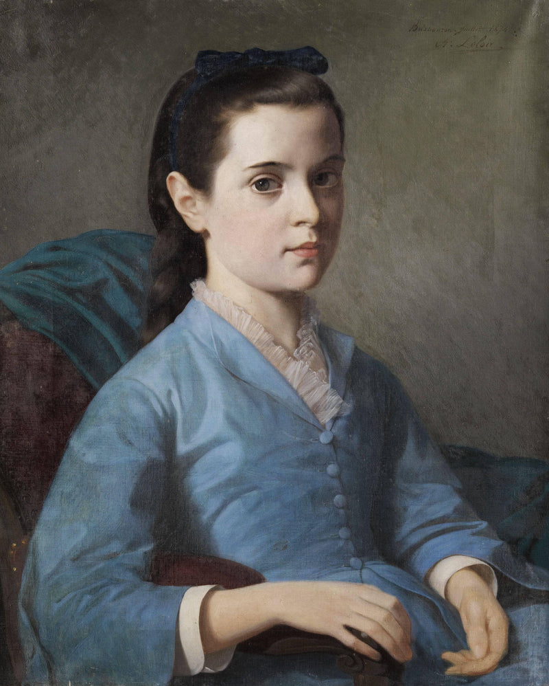 Bildnis Eines Mädchens by Alexandre-Louis Leloir — Oil Painting Reproduction