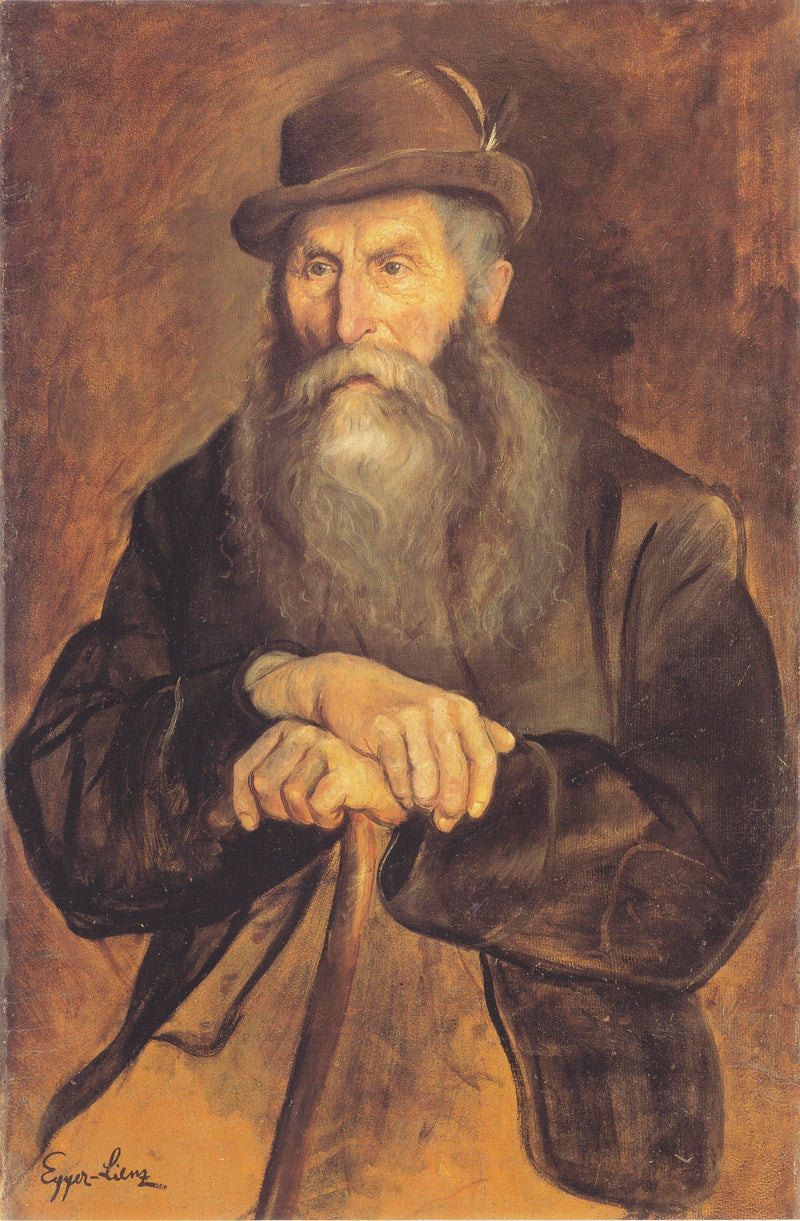Bildnis Eines Mannes (kniestück) by Albin Egger-Lienz — Oil Painting Reproduction
