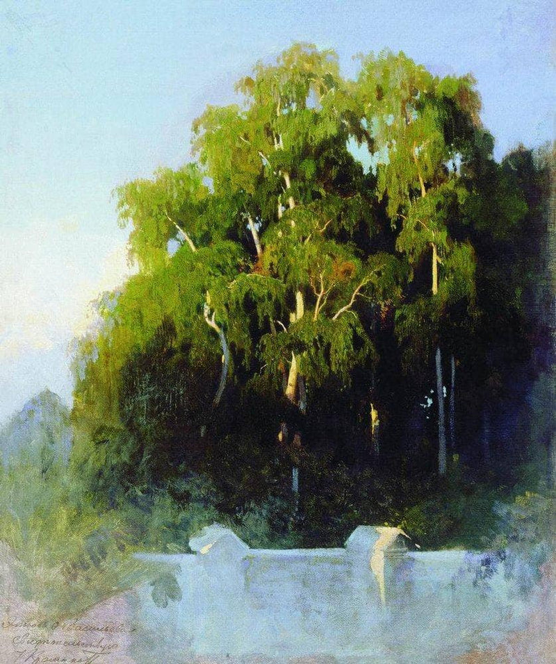 Birch Grove in the Evening by Fyodor Vasilyev — Oil Painting Reproduction