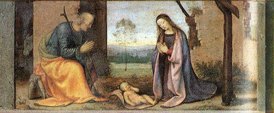 Birth of Christ in modern living room