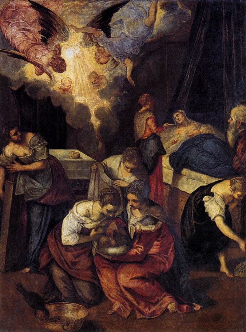 Birth of St John the Baptist by Tintoretto — Oil Painting Reproduction