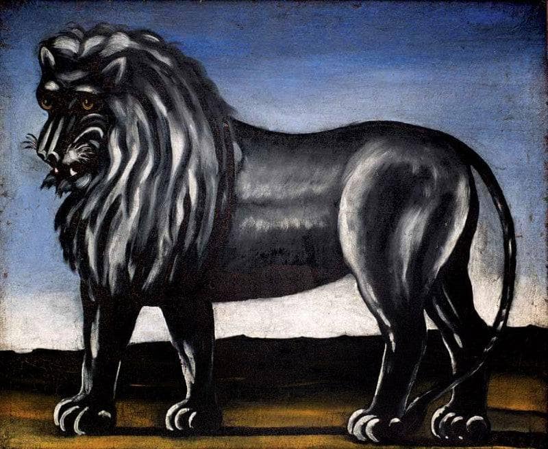 Black Lion by Niko Pirosmani — Oil Painting Reproduction