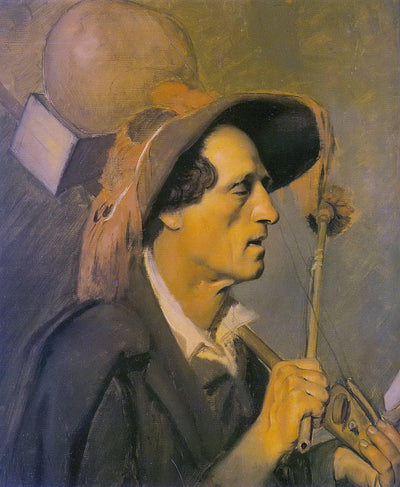 Blind Musician in living room