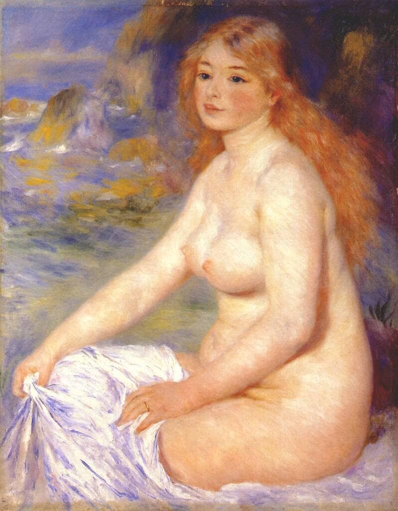 Blonde bather by Pierre-Auguste Renoir — Oil Painting Reproduction