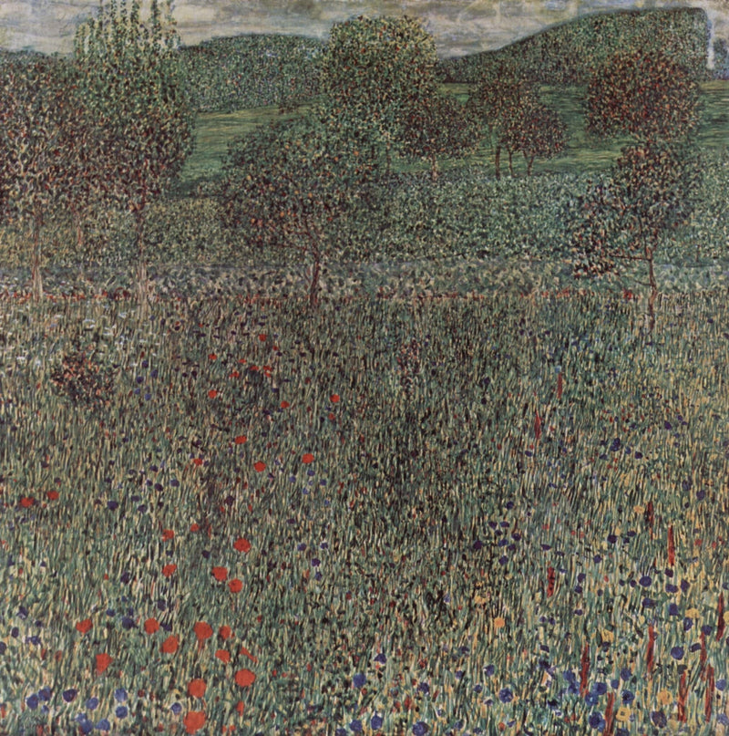 Blooming field by Gustav Klimt — Oil Painting Reproduction