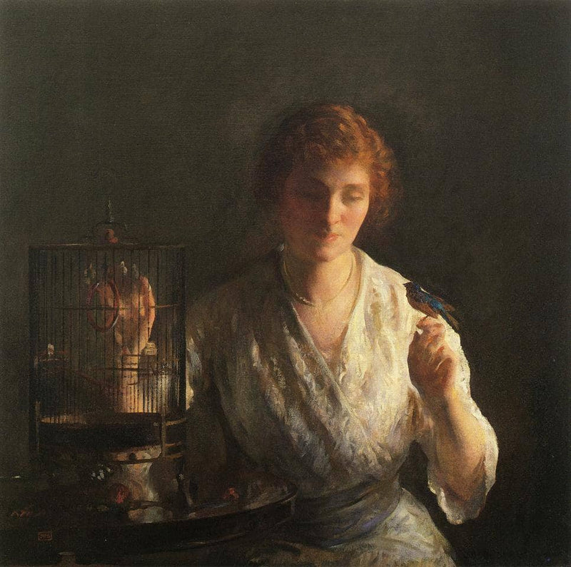 Blue Bird by Joseph DeCamp — Oil Painting Reproduction