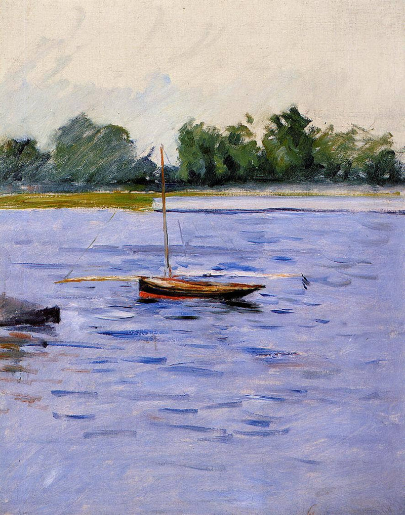 Boat at Anchor on the Seine by Gustave Caillebotte — Oil Painting Reproduction
