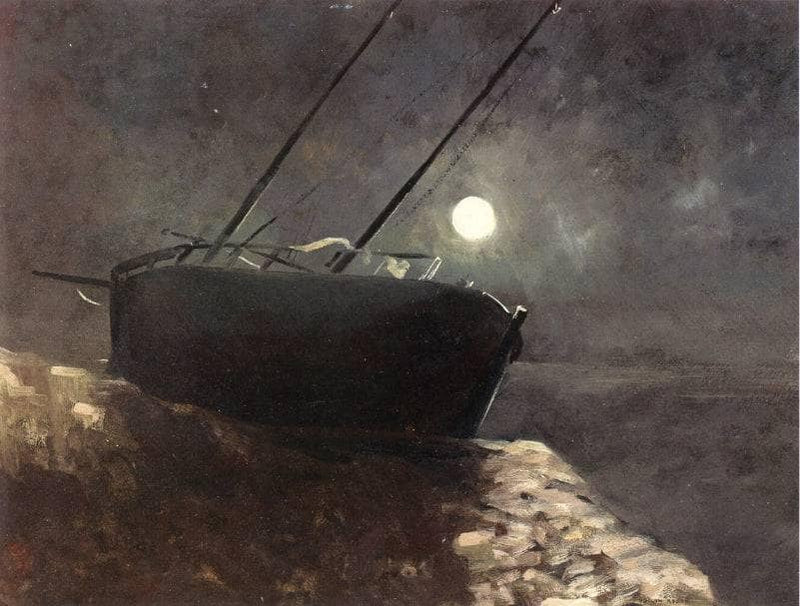 Boat in the Moonlight by Odilon Redon — Oil Painting Reproduction