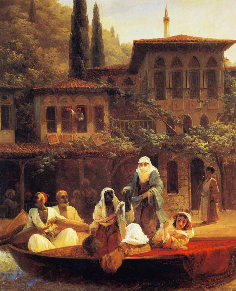 Kumkapi boat ride in Constantinople by Ivan Aivazovsky — Oil Painting Reproduction