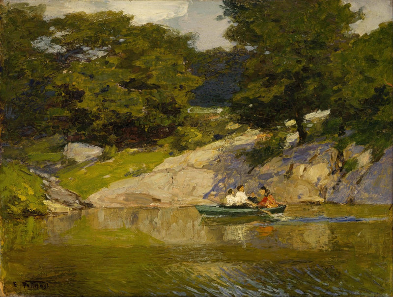 Boating in Central Park by Edward Henry Potthast — Oil Painting Reproduction