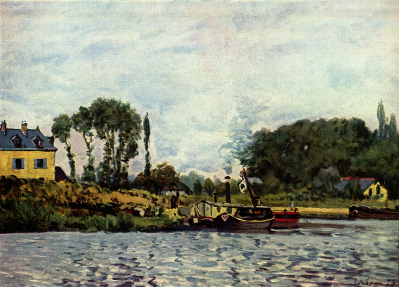 Boats at Bougival by Alfred Sisley — Oil Painting Reproduction