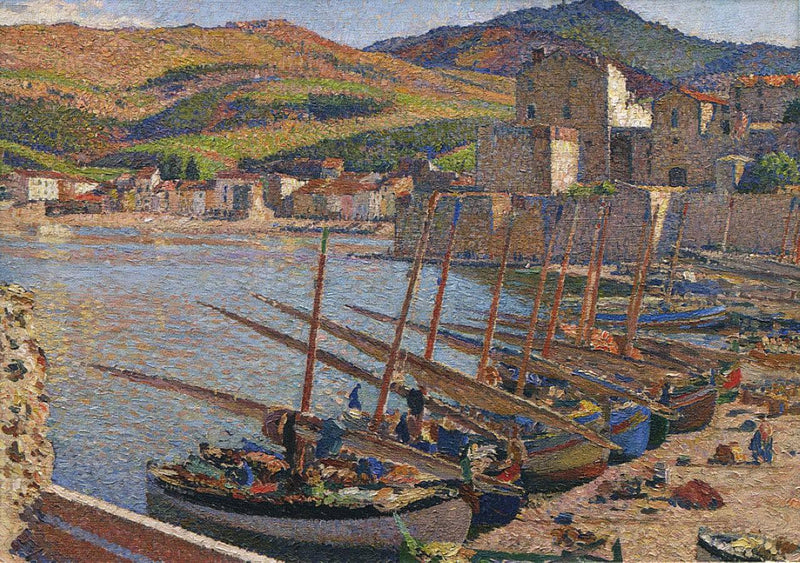 Boats at Collioure by Henri Martin — Oil Painting Reproduction