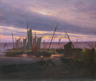Boats in the Harbour at Evening in bedroom