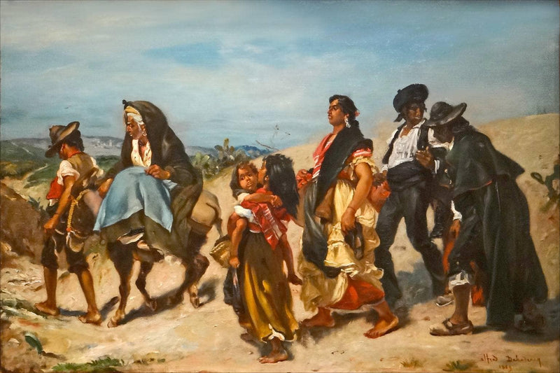 Bohemians on the march by Alfred Dehodencq — Oil Painting Reproduction