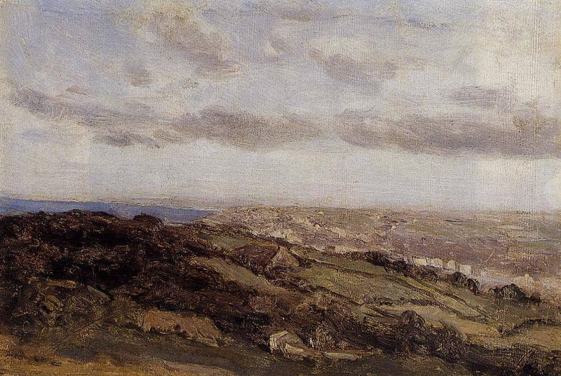 Bologne sur Mer, View from the High Cliffs by Camille Corot — Oil Painting Reproduction