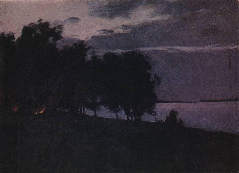 Bonfire by Isaac Levitan — Oil Painting Reproduction