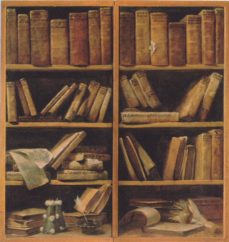 Bookshelves with Music Writings by Giuseppe Maria Crespi — Oil Painting Reproduction