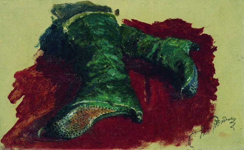 Boots of the prince by Ilya Repin — Oil Painting Reproduction