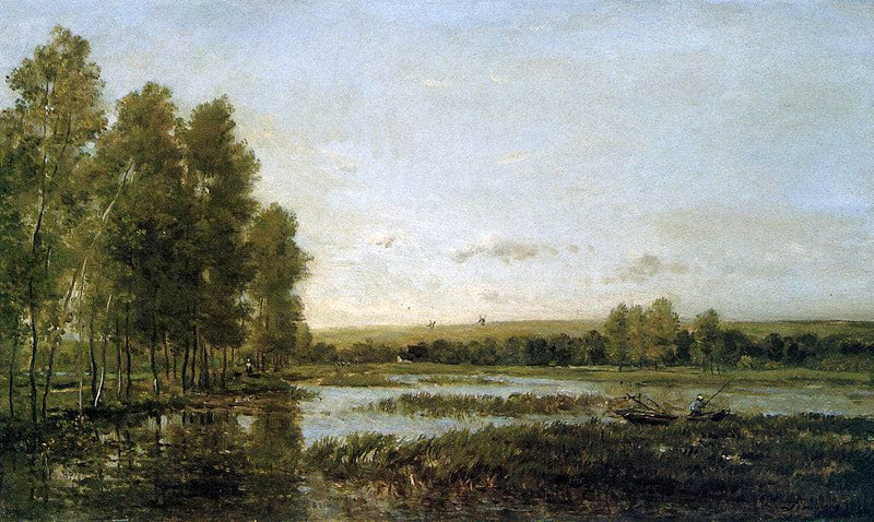 Bords de reviere Sun by Charles-Francois Daubigny — Oil Painting Reproduction