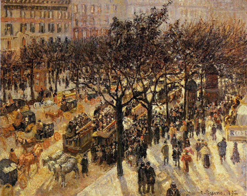 Boulevard des Italiens Afternoon by Camille Pissarro — Oil Painting Reproduction