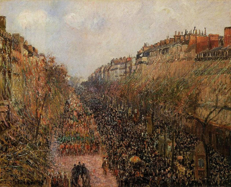 Boulevard Montmartre Mardi Gras by Camille Pissarro — Oil Painting Reproduction