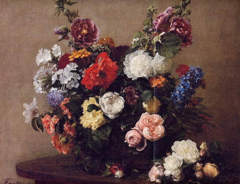 Bouquet of Diverse Flowers by Henri Fantin-Latour — Oil Painting Reproduction