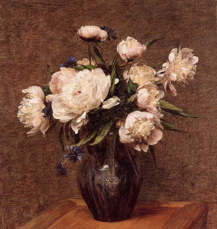 Bouquet of Peonies by Henri Fantin-Latour — Oil Painting Reproduction