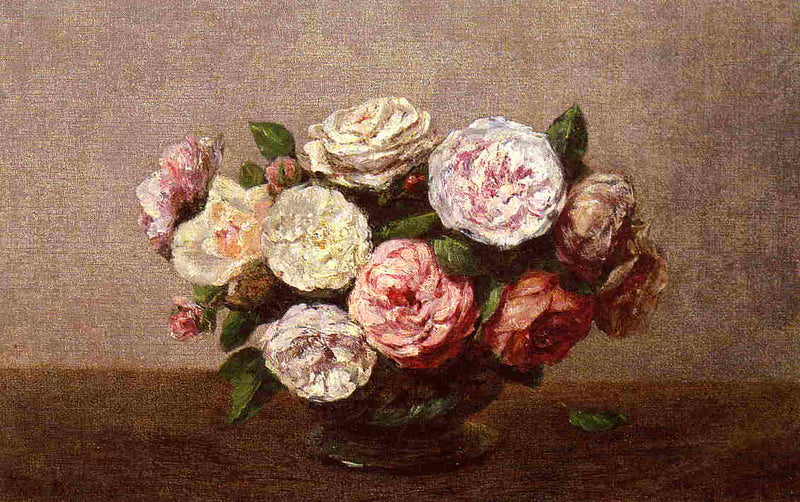 Bowl of Roses by Henri Fantin-Latour — Oil Painting Reproduction