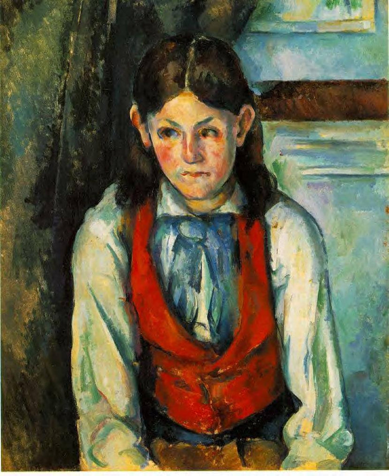 Boy in a Red Vest by Paul Cezanne — Oil Painting Reproduction