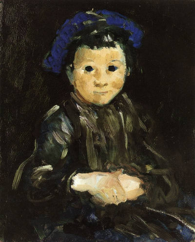 Boy with Blue Cap in entryway