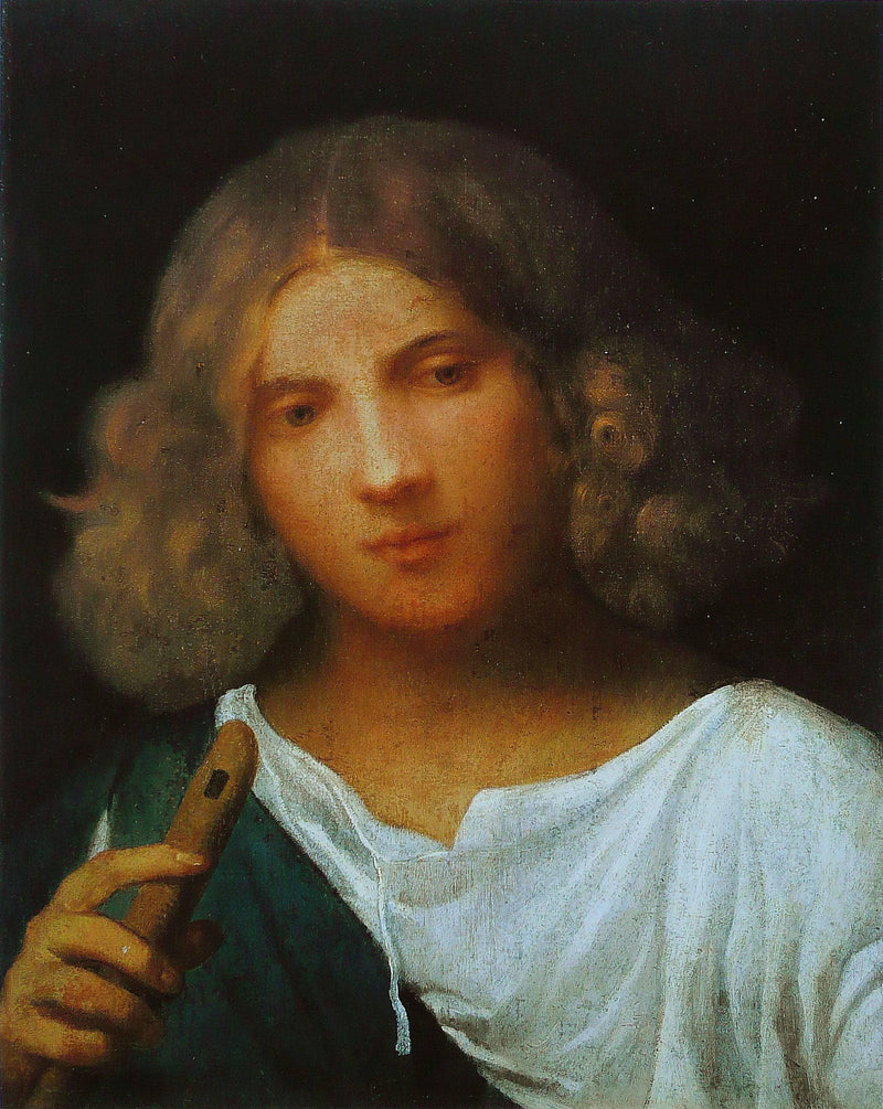 Boy with flute by Giorgione — Oil Painting Reproduction