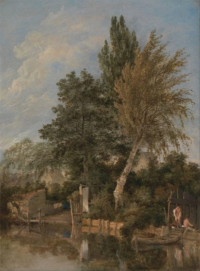 Boys Bathing on the River Wensum, Norwich in study
