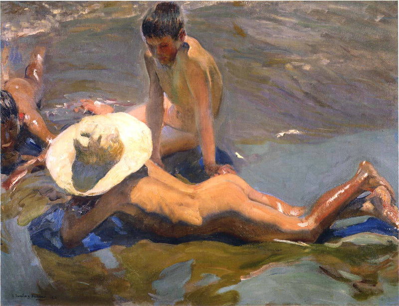 Boys on the Beach by Joaquín Sorolla — Oil Painting Reproduction