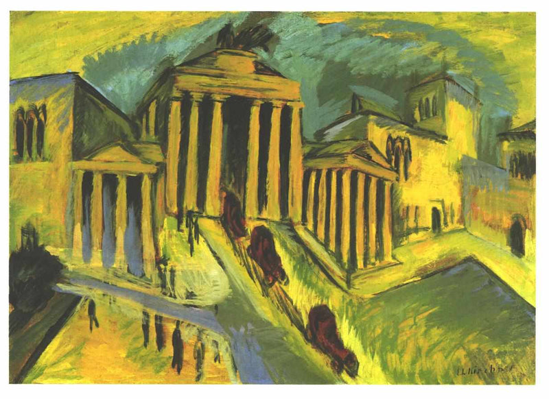 Brandenburg Gate in Berlin by Ernst Ludwig Kirchner — Oil Painting Reproduction