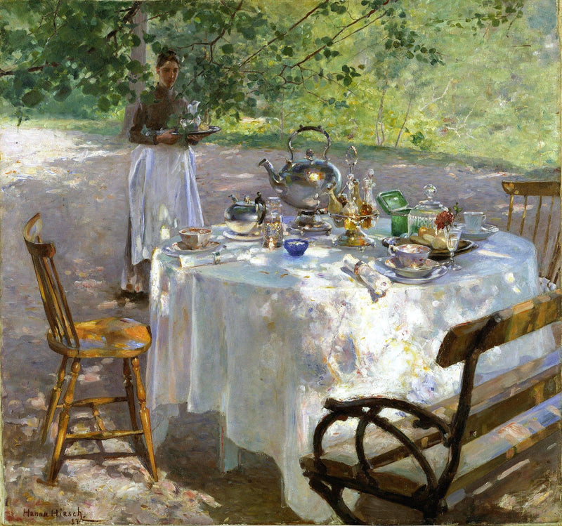 Breakfast time by Hanna Hirsch-Pauli — Oil Painting Reproduction