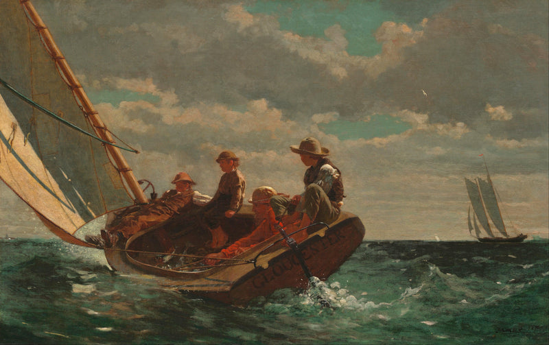 Breezing Up (A Fair Wind) by Winslow Homer — Oil Painting Reproduction