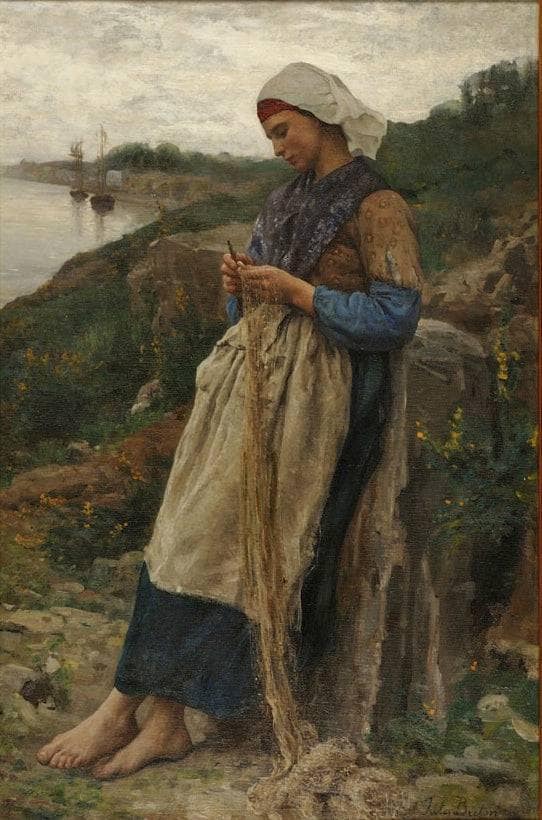 A Fisherman's Daughter by Jules Breton — Oil Painting Reproduction