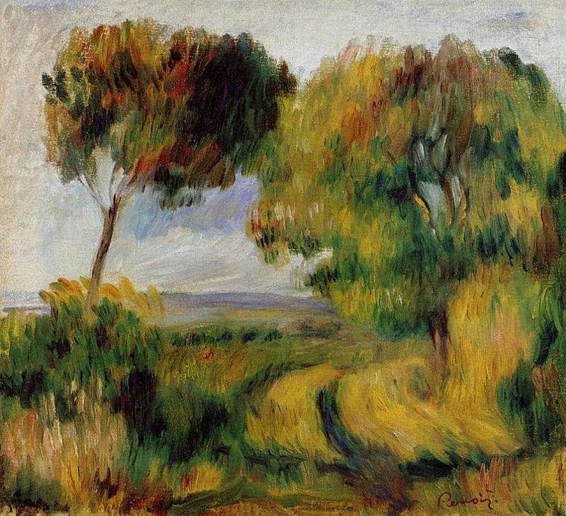 Breton Landscape Trees and Moor by Pierre-Auguste Renoir — Oil Painting Reproduction