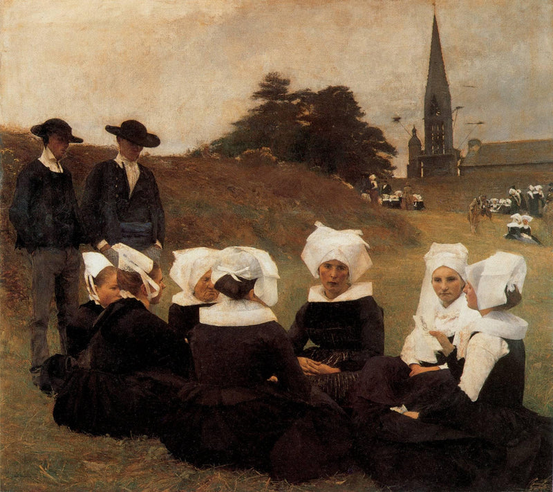 Breton Women at a Pardon by Pascal Dagnan-Bouveret — Oil Painting Reproduction