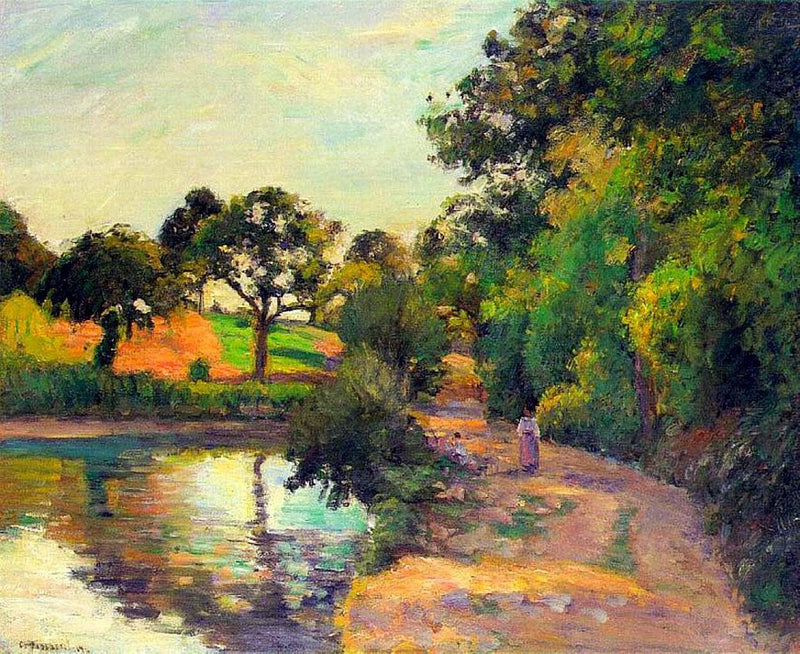 Bridge at Montfoucault by Camille Pissarro — Oil Painting Reproduction