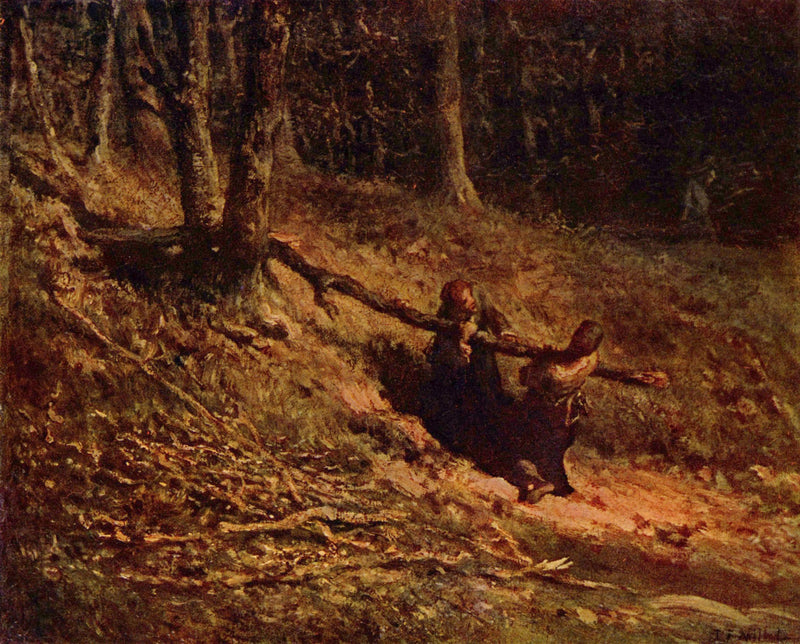 Brushwood collectors by Jean-Francois Millet — Oil Painting Reproduction