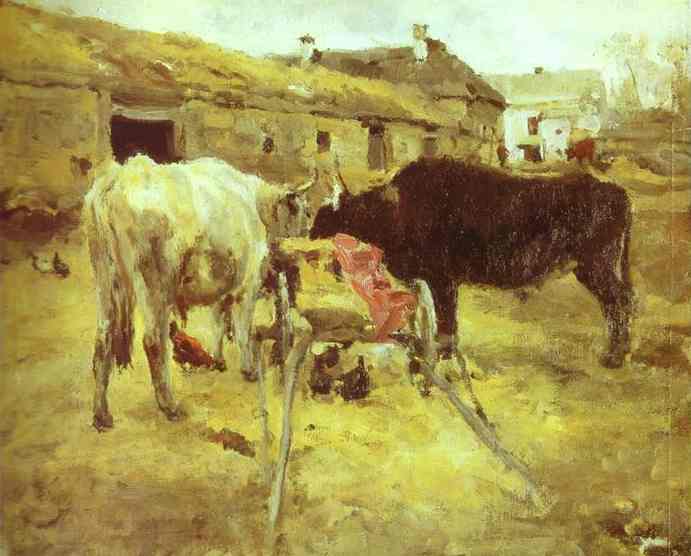 Bullocks by Valentin Serov — Oil Painting Reproduction