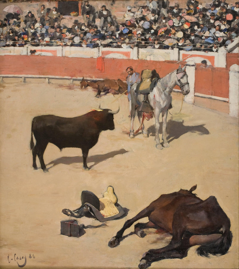 Bulls (dead Horses) by Ramon Casas — Oil Painting Reproduction