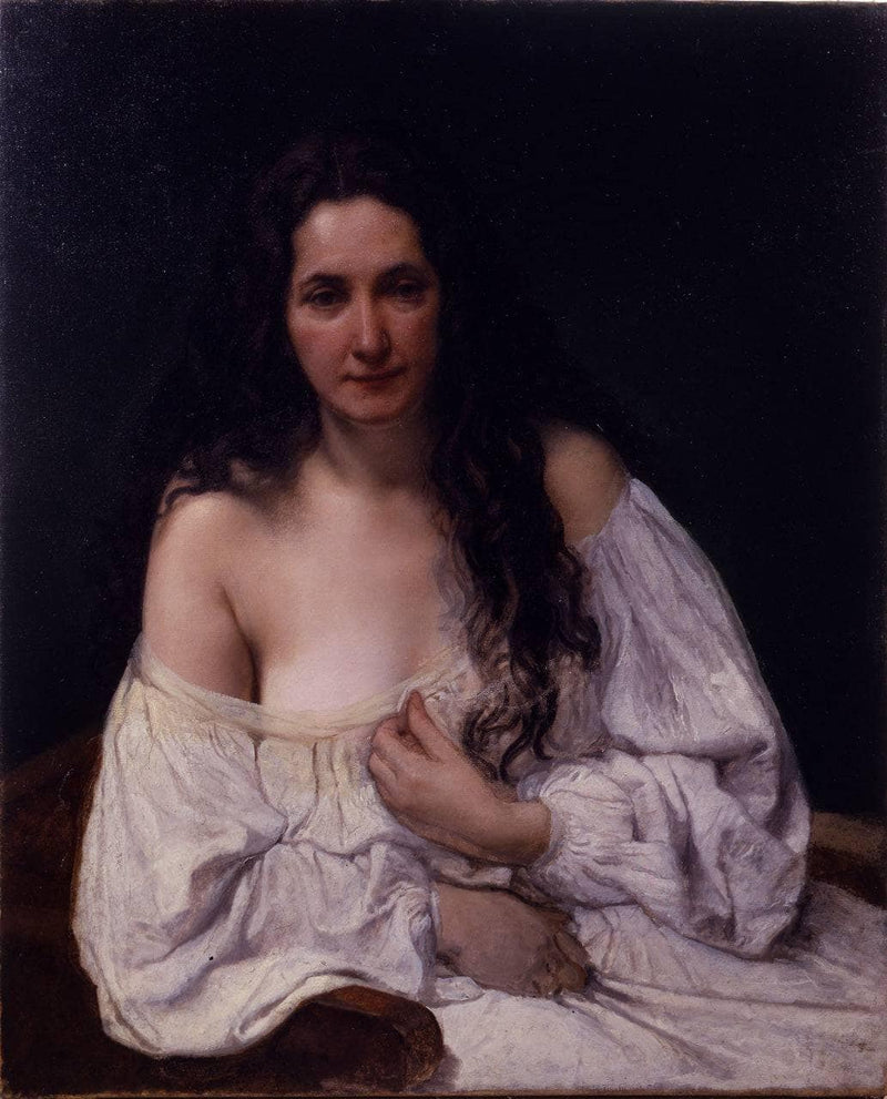 Bust of a woman with scattered hair by Francesco Hayez — Oil Painting Reproduction
