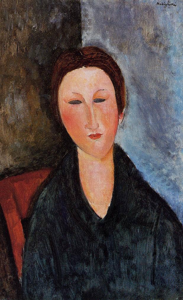 Bust of a Young Woman (Mademoiselle Marthe) by Amedeo Modigliani — Oil Painting Reproduction
