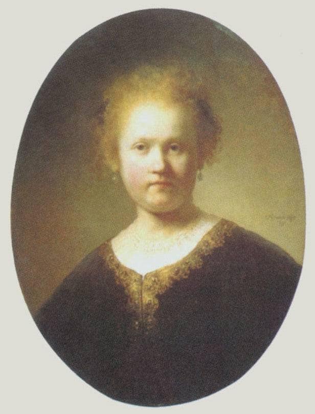 Bust of a Young Woman by Rembrandt — Oil Painting Reproduction