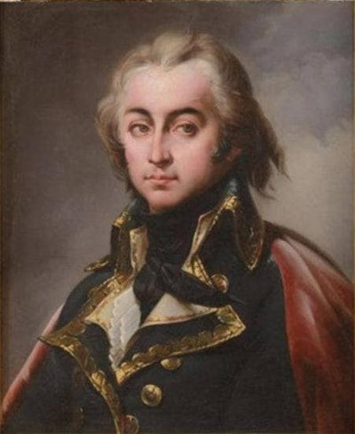 Bust portrait of Cyrus-Marie-Adélaïde de Timbrune, count of Valence, general-in-chief of the Ardennes army in entryway