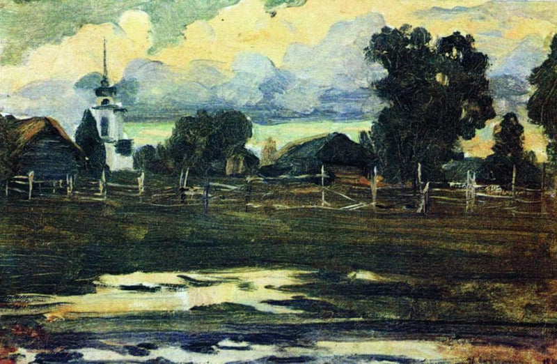 By evening by Isaac Levitan — Oil Painting Reproduction