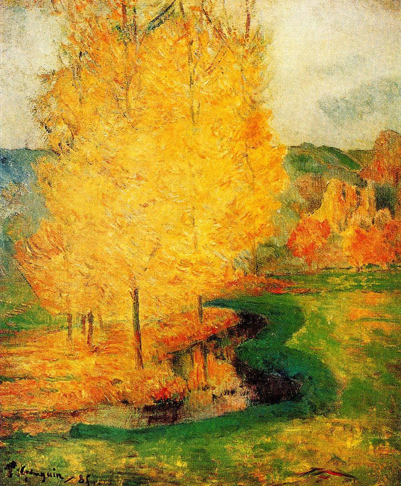 By the Stream, Autumn by Paul Gauguin — Oil Painting Reproduction