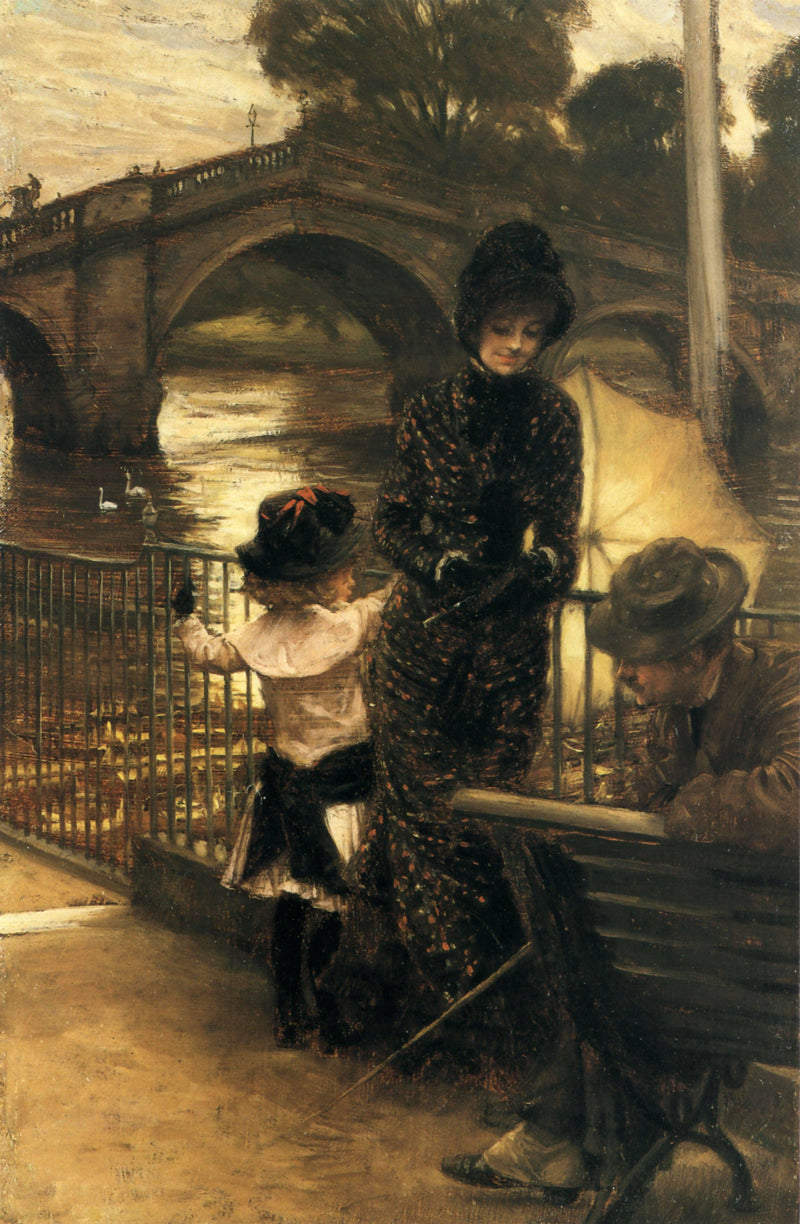 By the Thames at Richmond by James Tissot — Oil Painting Reproduction